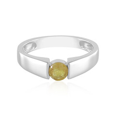 Anillo en plata con Zafiro amarillo de Madagascar