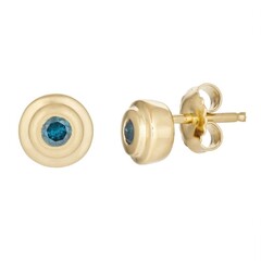 Pendientes en plata con Diamante azul I2