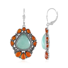 Pendientes en plata con Amazonita (Desert Chic)