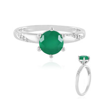 Anillo en plata con Ónix verde