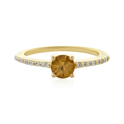 Anillo en plata con Zircón amarillo