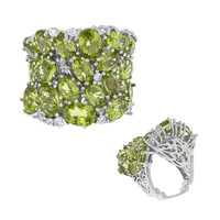 Anillo en plata con Peridoto (Dallas Prince Designs)