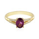 Anillo en plata con Granate Magenta