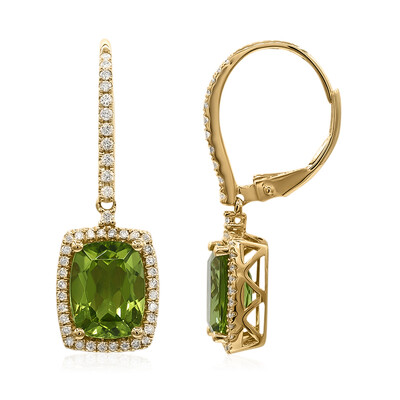 Pendientes en oro con Peridoto de Dashihe (CIRARI)