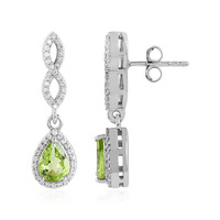 Pendientes en plata con Peridoto de Arizona