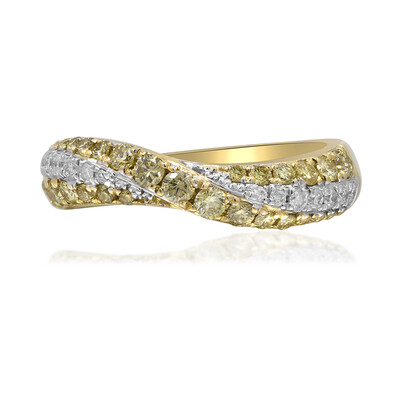 Anillo en oro con Diamante amarillo SI1 (CIRARI)