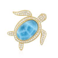 Colgante en oro con Larimar