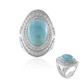 Anillo en plata con Larimar (Dallas Prince Designs)