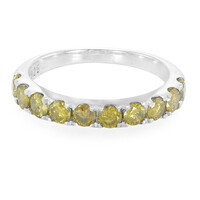 Anillo en plata con Diamante amarillo