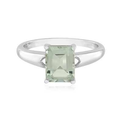 Anillo en plata con Amatista verde