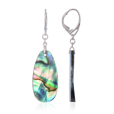 Pendientes en plata con Concha de Abalone