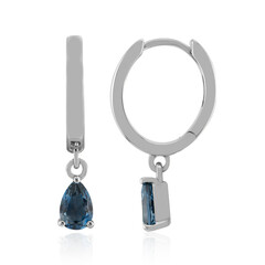 Pendientes en plata con Topacio azul de Londres (Pallanova)