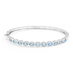 Brazalete en plata con Topacio azul suizo