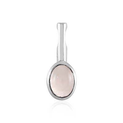 Colgante en plata con Cuarzo rosa (MONOSONO COLLECTION)