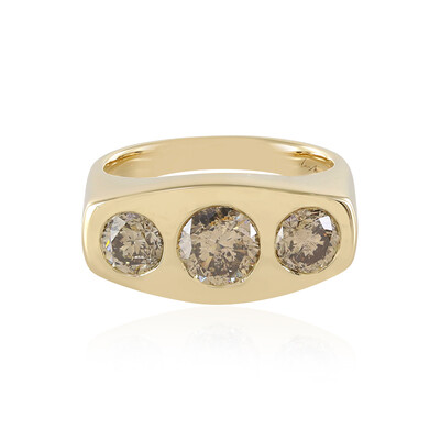 Anillo en oro con Diamante champán I2 (de Melo)