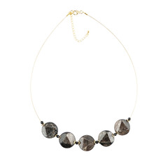 Collar en acero inoxidable con Moscovita