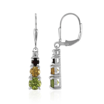 Pendientes en plata con Peridoto de Birmania