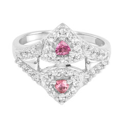 Anillo en plata con Turmalina rosa