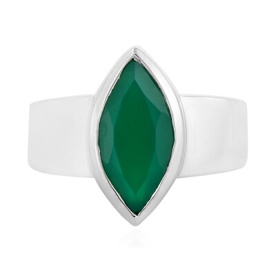 Anillo en plata con Ónix verde (MONOSONO COLLECTION)