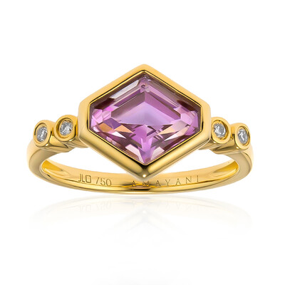 Anillo en oro con Diáspora rosa (AMAYANI)