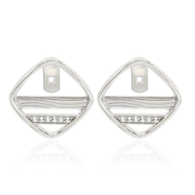 Pendientes en plata con Topacio blanco (MONOSONO COLLECTION)