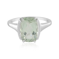 Anillo en plata con Amatista verde