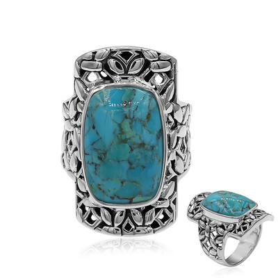 Anillo en plata con Turquesa azul del Mohave Kingman (Art of Nature)