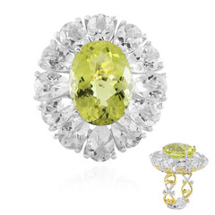 Anillo en plata con Cuarzo del Ouro Verde (Gems en Vogue)