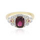 Anillo en oro con Granate Magenta