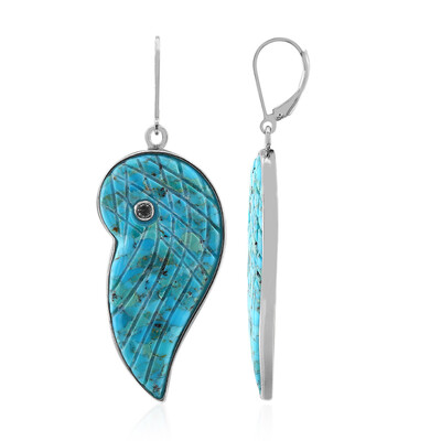 Pendientes en plata con Turquesa azul del Mohave Kingman (Art of Nature)