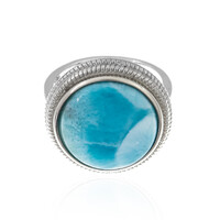 Anillo en plata con Larimar