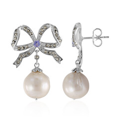 Pendientes en plata con Perla Freshwater (Annette classic)