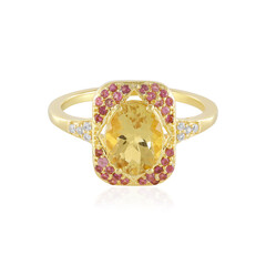 Anillo en plata con Berilo amarillo