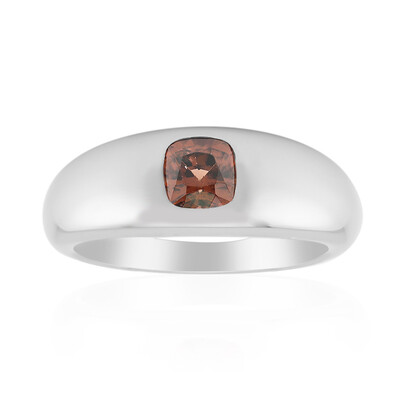 Anillo en plata con Zircón rosado