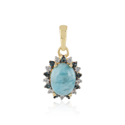 Colgante en plata con Larimar