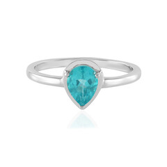 Anillo en plata con Apatita azul