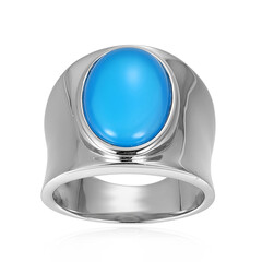 Anillo en plata con Ágata azul