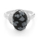 Anillo en plata con Obsidiana Copo de Nieve