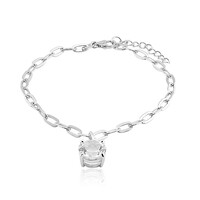 Brazalete en plata con Topacio blanco