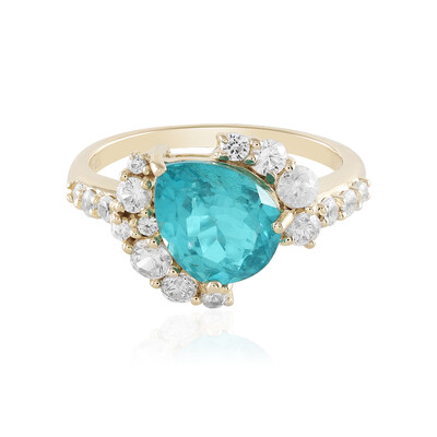 Anillo en oro con Apatita de Paraiba (Adela Gold)