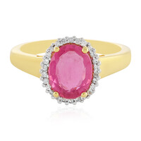 Anillo en plata con Zafiro rosa de Madagascar