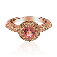 Anillo en oro con Turmalina rosa de Brasil