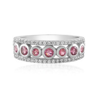 Anillo en plata con Turmalina rosa de Nigeria