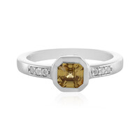 Anillo en plata con Zircón amarillo