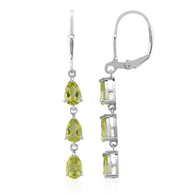 Pendientes en plata con Peridoto de Birmania