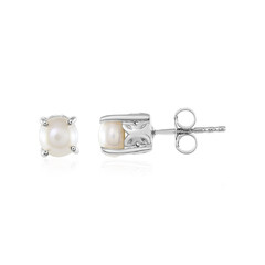 Pendientes en plata con Perla blanca Freshwater