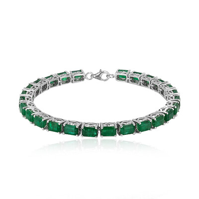 Brazalete en plata con Esmeralda de Zambia