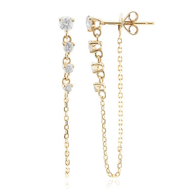 Pendientes en oro con Diamante I1 (H)  (CIRARI)