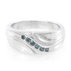 Anillo en plata con Diamante azul rey