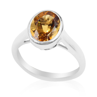 Anillo en plata con Escapolita cognac